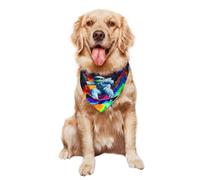Astronaut Space Surfing Dog Bib Adjustable Pet Bibs Scarf Soft Bandana For Dogs For Party Summer Puppy