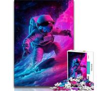Astronaut Space Surfing Jigsaw Puzzles for Teenagers 1000 Jigsaws,for Educational Game Challenge Toy Unique Home Decor And Gifts (75x50cm)
