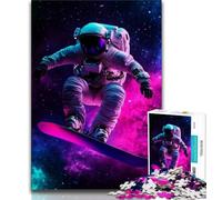 Astronaut Space Surfing JigsawPuzzle 1000 Pieces for Adults,Challenging To Complete But Fun And Humorous Unique Home Decor And Gifts (50x75cm)