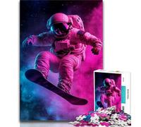 Astronaut Space Surfing JigsawPuzzle 1000 Pieces for Adults,Decompressing Intellectual Educational Toy Birthday Present,Gifts,Wall Art 38x26cm