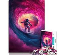 Astronaut Space Surfing JigsawPuzzle 1000 Pieces for Adults,Family Game Stress Reliever Difficult Challenge Great Gifts And Toys 50x75cm