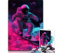 Astronaut Space Surfing JigsawPuzzle 1000 Pieces for Adults,Family Game Stress Reliever Difficult Challenge Great Gifts And Toys 38x26cm