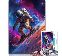 Astronaut Space Surfing JigsawPuzzle 1000 Pieces for Teenagers,Challenging To Complete But Fun And Humorous Birthday Present,Gifts,Wall Art (50x75cm)