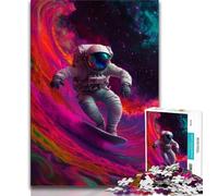 Astronaut Space Surfing Jigsaws Puzzles 1000 Pieces for Adults Gifts,Decompressing Intellectual Educational Toy Great Gifts And Toys 50x75cm