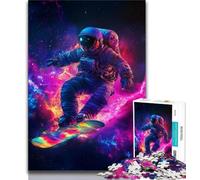 Astronaut Space Surfing Puzzles for Teenagers Teens 1000pc Puzzle,Fun Games Every Piece Is Unique - Challenging Family Fun Game (50x75cm)