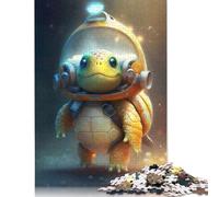 Astronaut Space Turtle Wooden Puzzles 1000 Piece Jigsaw Puzzles for Adults Educational Game Challenge Toy Christmas Eve Gifts 1000pcs (75x50cm)