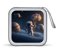 Astronaut Spacees Galaxy CD Case Holder Portable 40 Capacity DVD Wallet Storage Organizer for Car Travel