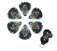 Astronaut & Spaceship Guitar Picks Set of 6 Guitar Picks with Organizer Storage Box Personalized Guitar for Men Women Guitar Accessory Ukulele for Guitar
