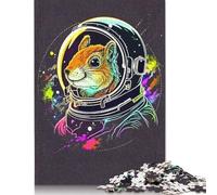 Astronaut Squirrel Jigsaw Puzzle 500 Piece Jigsaw Puzzles For Adults Teenager Wooden Puzzles Toy Game Explore Creativity And Problem Solving 500pcs (52x38cm)