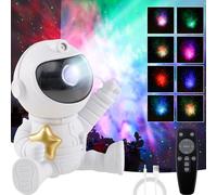 Astronaut Star Galaxy Projector Light Space Buddy Projector Night Light with Star Mode and Brightness Mode 360°Rotation Starry Nebula Ceiling Projector with Flexible Projection Angle Room Decor