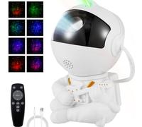 Astronaut Star Projector Night Lights 360°Rotation Space Buddy Projector with Adjustable Brightness Speed, Starry Nebula Ceiling Projector Light with Remote Control, Holiday Gifts for Kids Adults (02)