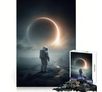 Astronaut Staring at Solar Eclipse for Adults 1000 Piece Jigsaw Puzzle Brain Strength Cozy Pastime Firm Interlock Thoughtful Gift (38x52cm)