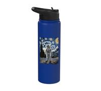 Astronaut Starry Night - Funny Van Gogh Painting Astronaut Stainless Steel Insulated Water Bottle