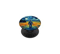 Astronaut Starry Night Van Gogh Painting Outer Space Lover PopSockets Adhesive PopGrip