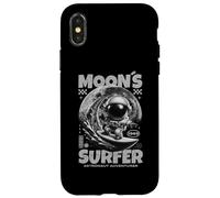 Astronaut Surfer Design, Moon Surfing Space Cosmic Adventure Case for iPhone X/XS