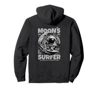 Astronaut Surfer Design, Moon Surfing Space Cosmic Adventure Pullover Hoodie