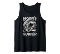 Astronaut Surfer Design, Moon Surfing Space Cosmic Adventure Tank Top
