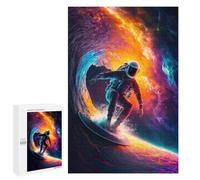 Astronaut Surfing Cosmic Wave -2 Puzzle for Adults, 1000 PCS, Illustrated Jigsaw Edition, Screen-free Entertainment for Adults And Families