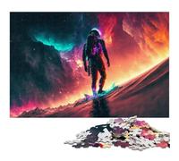 Astronaut Surfing The Star Jigsaw 1000 Piece Jigsaw Puzzle for Adults Educational Game Challenge Toy Secret Santa Gifts 1000 PCS(75x50cm)