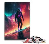 Astronaut Surfing The Star JigsawPuzzle Pieces for Adults Jigsaw Puzzles for Adults Perfect DIY Art Decor Or Birthday Gift 1000 PCS(75x50cm)
