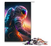 Astronaut Surfing The Star Pieces Puzzle Gifts Jigsaw Puzzles Perfect for Teenagers & Collectors Ideal Home Decor & Travel Gift 1000 PCS(75x50cm)