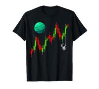 Astronaut Trader Bull Market Chart To The Moon Trading Risk T-Shirt