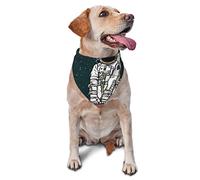 Astronaut Traveler with Suitcase Dog Bandanas,Dog Bandanas Scarf Triangle Bibs Kerchief Flannel Thicken Cotton Bandana for Small Medium Large Dogs and Cats
