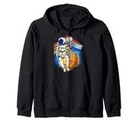 Astronaut, Ufo & Alien in the Universum & Space Zip Hoodie