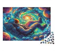 Astronaut Universe Ultimate Puzzle 1000pcs for Adults Thick Paper Relaxation Wall Decor Space Jigsaw 38x26cm/1000pcs