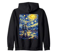 Astronaut Van Gogh Starry Night Inspired Space Explorer Zip Hoodie