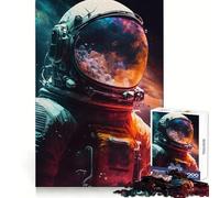 Astronaut Views The World Jigsaw 1000 Pieces for Teenagers Mental Skill Calm Downtime Solid Fit Thoughtful Gift (38x52cm)