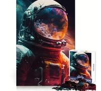 Astronaut Views The World Jigsaw 1000 Pieces for Teenagers Smart Training Easy Relaxation Flawless Cut Xmas Gift (38x26cm)