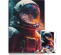 Astronaut Views The World Jigsaw Puzzles 1000 Pieces Cognitive Development Fun Game Special Thoughtful Celebration Present Size 38x52cm
