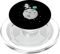 Astronaut Walking on the Moon’s Surface PopSockets PopGrip for MagSafe