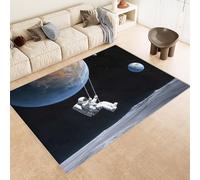 astronaut Washable Carpet Rugs universe galaxy Area Carpet Thick Soft Plush Mat for Kids Baby Boys Teen Dorm Home Decor Aesthetic (120x170cm)