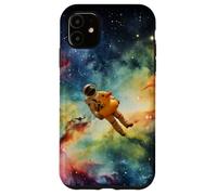 Astronaut with a duck swim ring in space Case for iPhone 11