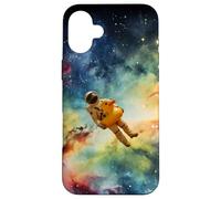 Astronaut with a duck swim ring in space Case for iPhone 16 Plus
