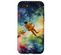 Astronaut with a duck swim ring in space Case for iPhone SE (2020) / 7/8