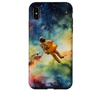 Astronaut with a duck swim ring in space Case for iPhone XS Max