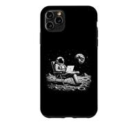 Astronaut With Laptop On The Moon Spaceman Astronomy Sci Fi Case for iPhone 11 Pro Max