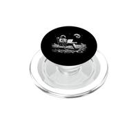 Astronaut With Laptop On The Moon Spaceman Astronomy Sci Fi PopSockets PopGrip for MagSafe