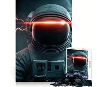 Astronaut with Red Eyes Adult Jigsaw Puzzles1000 Pieces Mind Exercise Cozy Relaxation Exact Cut (38x26cm)