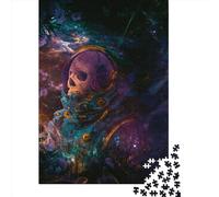 Astronaut1 Wooden Jigsaw Puzzle for Adults 500 Piece Puzzles for Teenagers Creative Jigsaw Puzzles Family Challenging Games Toys Gifts 500pcs (52x38cm)