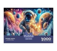 Astronaut1000Piece JigsawPuzzleInterstellar Space Astronauts ForAdult Challenging LargePiecePuzzles Age12+byth ThemeFlowersandBirds Uncover The Puzzle 70x50cm/1000pcs