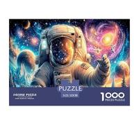 Astronaut1000Piece JigsawPuzzleInterstellar Space Astronauts ForAdult Colourful Brainteasing Age12+byth Challenging The Impossible Difficult Game Brainteasing Adults Jigsaw Puzzle 52x38cm/1000p