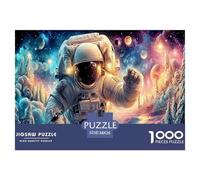 Astronaut1000Piece JigsawPuzzleInterstellar Space Astronauts ForAdult Colourful Brainteasing Age12+byth Challenging The Impossible Difficult Game Brainteasing Adults Jigsaw Puzzle 38x26cm/1000p