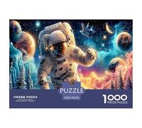 Astronaut1000Piece JigsawPuzzleInterstellar Space Astronauts KidsforAdult Challenging LargePiecePuzzles Age12+byth HomeDecoration Uncover The Puzzle 70x50cm/1000pcs
