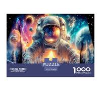 Astronaut1000Piece JigsawPuzzlesInterstellar Space Astronauts ForAdult Colourful LargePiecePuzzles Age12+byth Challenging The Impossible Difficult Game Brainteasing Adults Jigsaw Puzzle 70x50cm