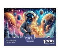 Astronaut1000Piece JigsawPuzzlesInterstellar Space Astronauts ForAdults Challenging LargePiecePuzzles Age12+byth EducationalGame Uncover The Puzzle 52x38cm/1000pcs