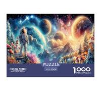 Astronaut1000Piece JigsawPuzzlesInterstellar Space Astronauts ForAdults Challenging LargePiecePuzzles Age12+byth EducationalGame Uncover The Puzzle 52x38cm/1000pcs